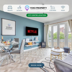 Beautiful Apartment in City Centre with Free Parking, Balcony, Fast Wifi and Smart TV by Yoko Property